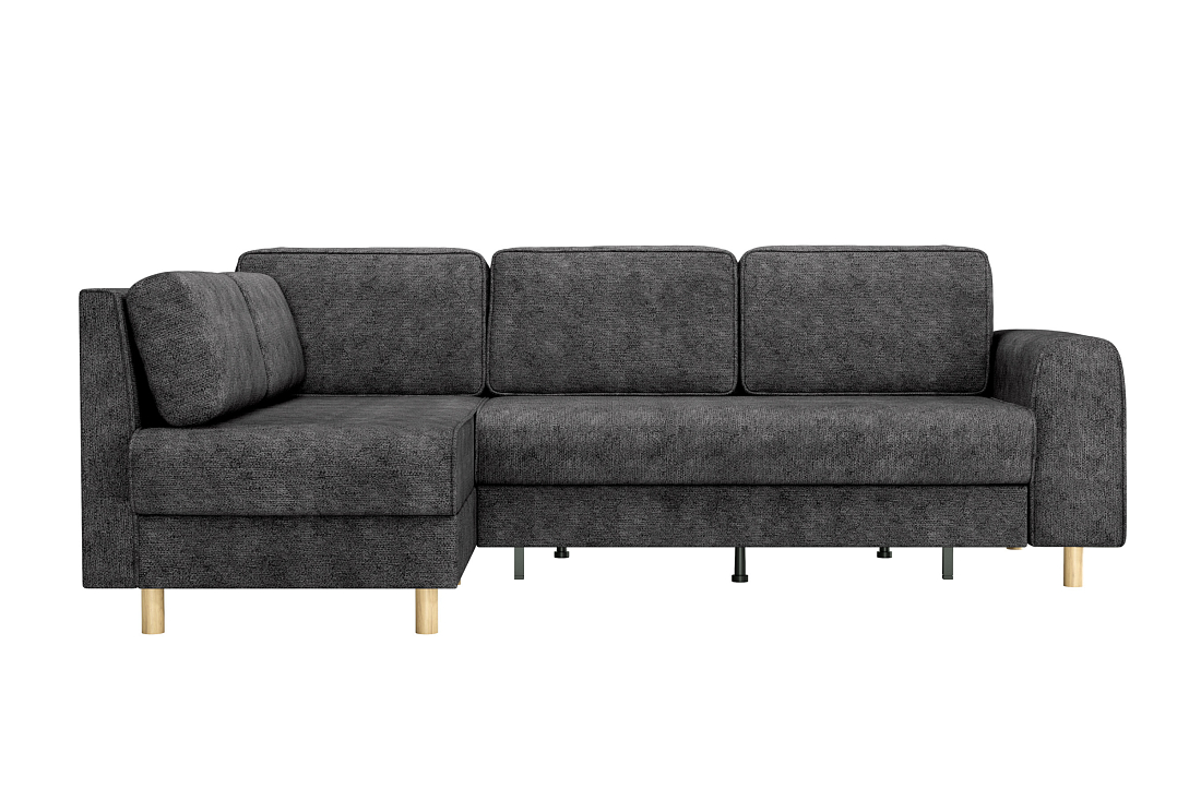 Шелдон / Диван - кровать угловой велюр sierra 9 темно-серый